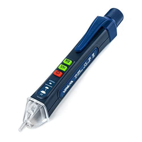 Cercafase Senza Contatto con Penna Torcia, Rilevatore di Tensione, cerca fase elettrico con allarme LED e Suono, 24v-1000v(Modalità normale)/12v-1000v(Modalità sensibile), Venlab
