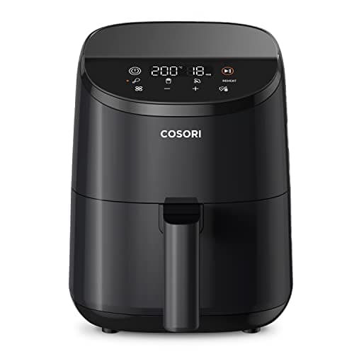COSORI Friggitrice ad Aria 2 Litri, Air Fryer Portatile a Risparmio Energetico Con 30 Ricette Online, 4 Funzioni Con Riscaldamento, 97% Meno Olio, 75-205℃ Regolabile, Lavabile in Lavastoviglie, LI211