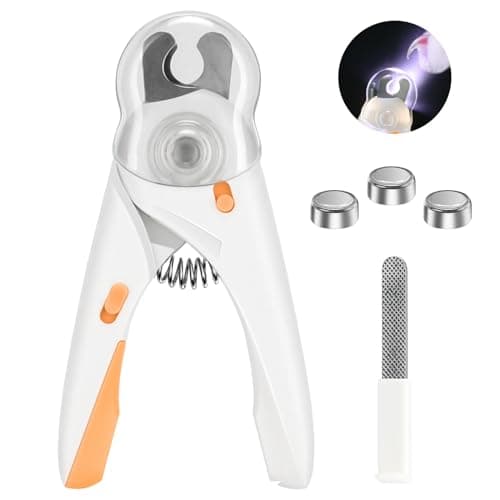 Alyvisun Taglia Unghie per Cane, Tagliaunghie Gatto con Illuminazione LED, Protezione di Sicurezza, Lima per Unghie e Protezione Contro Gli Schizzi, Per Animali di Grande, Medio e Piccola Taglia