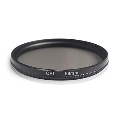 Ares Foto® Filtro Polarizzatore Circolare. Polarizing Filter. Realizzato in vetro ottico e alluminio. Per Canon Sony Nikon Fujifilm Pentax Tamron Sigma Leica Olympus Panasonic (58mm)