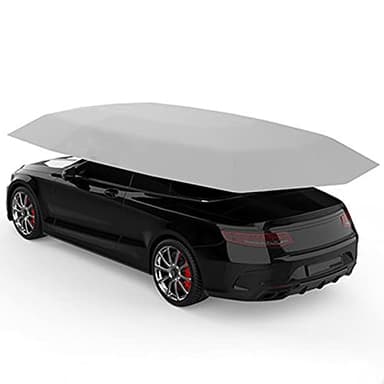 Tenda per Auto Completamente Automatica, Portatile per Auto, Copertura Mobile per tettoia, Pieghevole, Protezione per Auto, Parasole, Anti-UV, Antivento, Parasole per Esterni (4,2 m, Grigio Argento)