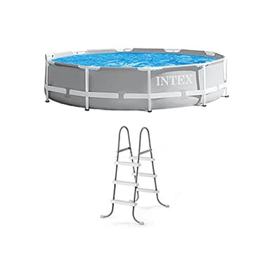 INTEX 26701EH Prism Frame - Set piscina fuori terra: 3 x 76,2 cm, con pompa filtro 330 GPH, scala rimovibile