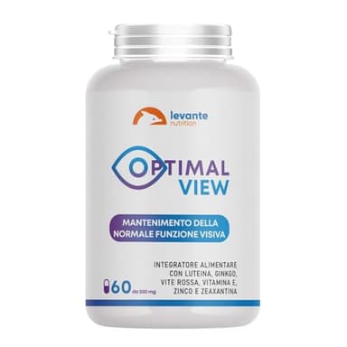 Luteina e Zeaxantina Alto Dosaggio Integratore Occhi Vista con Ginkgo Zinco Vite Rossa Vitamina E Made in Italy 60 Capsule