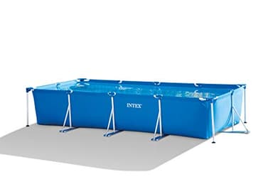 Intex 28274NP - Piscina Fuori Terra Rectangular Frame Rettangolare, Pompa Filtro 2006 L/h, 7127 L, Acciaio e PVC, Blu, 450x220x84 cm