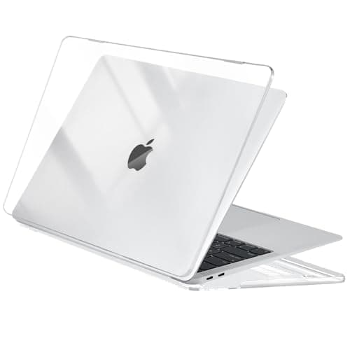 EooCoo Custodia Macbook Pro 13 Pollici M2 M1 A2338 A2289 A2251 A2159 A1989 A1706, Plastica Copertina Rigide Compatibile per Pro 13 con Touch Bar, 2022-2016 Pubblicazione - Cristallo Trasparente