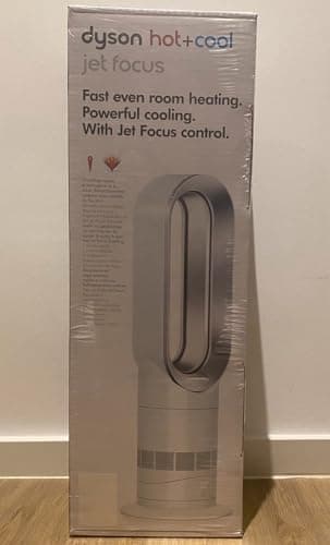 Dyson AM09 Termoventilatore con Tecnologia Jet Focus, Bianco