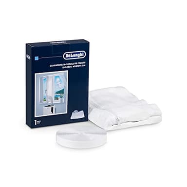 De'Longhi Guarnizione Universale per Finestre DLSA012 - Guarnizione Universale per Finestre con Condizionatore in Ufficio, Soggiorno e Camera da letto, Bianco