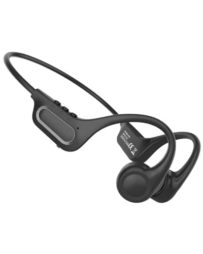 SANOTO Cuffie Conduzione Ossea, Cuffie Conduzione Ossea Bluetooth 5.3, Auricolari Conduzione Ossea di Tipo C, Impermeabili IPX6, per Jogging, Ciclismo