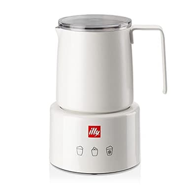 illy Milk Frother, Montalatte Elettrico per Schiuma latte Calda e Fredda e Cioccolata Calda