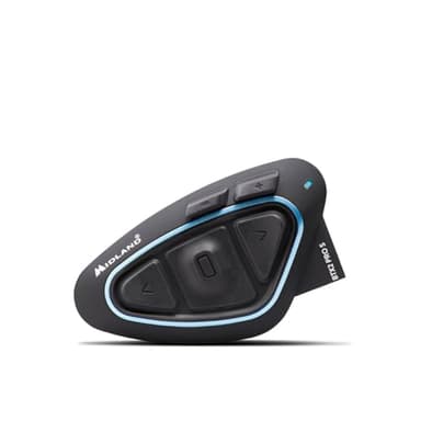 Midland BTX2 Pro S Singolo C1414.04, Interfono Moto Bluetooth Singolo, Auricolari Casco Impermeabili IPX6, Cancellazione del Rumore, Fino a 8 Persone, Batteria 23h, Portata 800 m