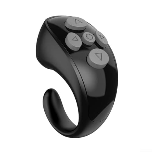 Anello con telecomando wireless indossabile con funzioni ricaricabili, compagno perfetto per presentazioni e video (bianco)