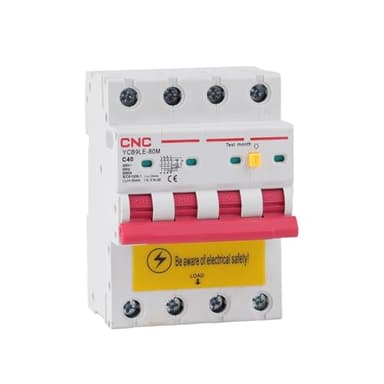 WANGSHAOWEI Salvavita Riarmo Automatico Interruttore differenziale 2P 4P 230V MCB 30mA con Protezione da sovracorrente e perdite 6-63A Differenziale Riarmo Automatico(4P,32A)