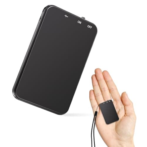 Vandlion 64GB Registratore Vocale, Mini Registratore Portatile ad Attivazione Vocale con 35 Ore, Registratori Professionale con Riduzione del Rumore per Università Conferenze Riunioni