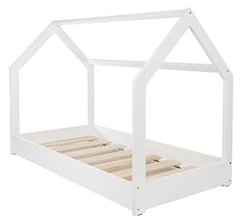 Velinda letto & casa in legno stile scandinavo nordico bambino cameretta 190x90cm (colore: bianco)