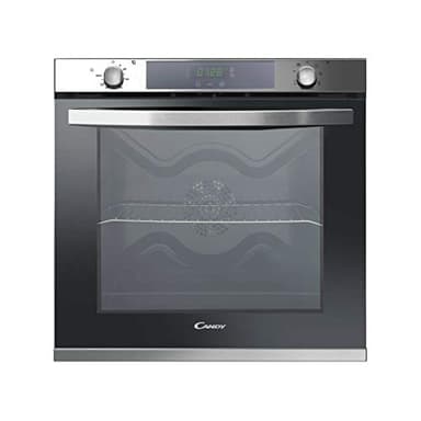 Candy CELF609X Forno Multifunzione Elettrico da Incasso, Ventilato con Grill, Capacità 80 Litri, Funzione Pizza, Touch, 59.,x59,5x57 cm, Acciaio Inox e vetro, Classe A