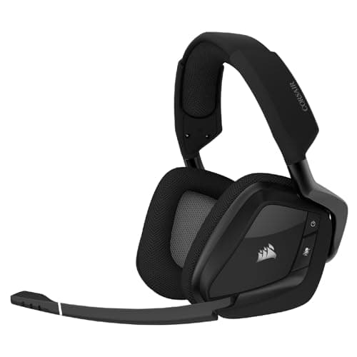 CORSAIR VOID RGB ELITE Cuffia da Gioco Senza Fili - Suono Surround 7.1 - Microfono Omnidirezionale - Padiglioni Auricolari in Microfibra - Compatibile con iCUE - PC, Mac, PS5, PS4 - Carbonio