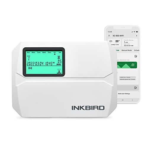 Inkbird IIC-800 Centralina Irrigazione WiFi 8 Zone,Impianto Irrigazione Automatica Giardino,Timer Irrigazione Memoria Non Volatile Integrata,Supporto modalità Manuale