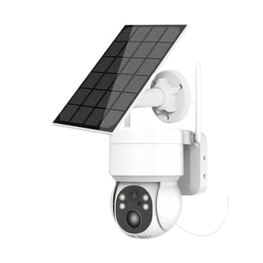 Telecamera Wi-Fi Esterno, Telecamera solare esterna 1080P HD PIR Rilevamento umano Telecamere di sorveglianza wireless IP PTZ con pannello solare 7800mAh per la sicurezza domestica(WIFI Cam No Card)