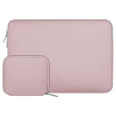 MOSISO Laptop Custodia Compatibile con MacBook Air/Pro,13-13,3 Pollici Notebook,Compatibile con MacBook Pro 14 M4 M3 M2 M1 2025-2021,Neoprene Borsa con Piccolo Case, Baby Rosa