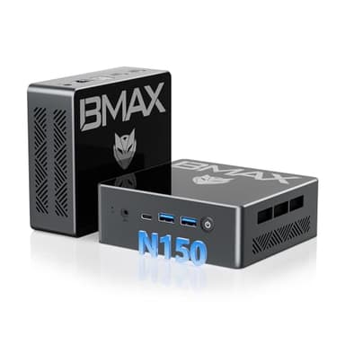 BMAX Mini PC B4Turbo Intel N150 13a Generazione Twin Lake (Beat N100/N95, fino a 3,6 GHz) 16 GB SO-DIMM DDR4 512 GB M.2 SSD, Mini Computer Triplo Display, HDMI ×2, Type-C, Wi-Fi 5, Bluetooth 5.0