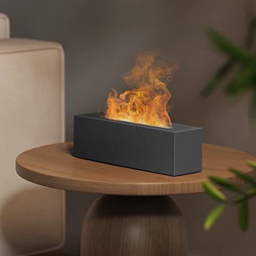 Diffusore di Oli Essenziali con Effetto Fiamma, Ankrs Umidificatore 200ML, 3 in 1 Diffusore Ambiente, Diffusore di Aromi di Fuoco, Luce Regolabile, Spegnimento Automatico