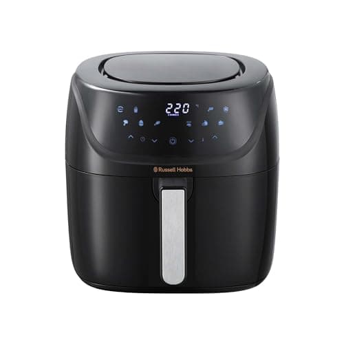 Russell Hobbs Friggitrice ad Aria L 4 l - Design Compatto, 10 funzioni Pre-impostate di cottura - Max 220°; Lavabile in lavastoviglie; Shake Alert; No olio, SatisFry Air Fryer 27160-56