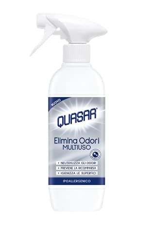 QUASAR PULITO STELLARE Elimina Odori Multiuso - Neutralizza gli Odori e Igienizza le Superfici, Ipoallergenico - 500 ml