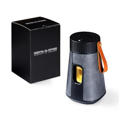 Diffusore di oli essenziali senza acqua, diffusore di oli per aromaterapia MIFxin per camera da letto, modalità timer 1/2/3 ore e 3 modalità di luce LED, diffusori portatili per ufficio (grigio)