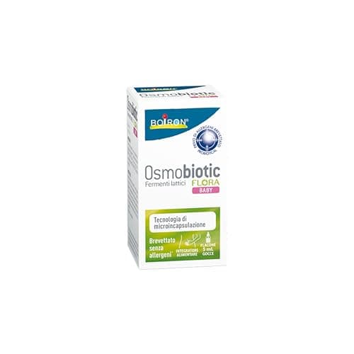 Osmobiotic Flora Baby - Integratore Alimentare con Fermenti Lattici per Neonato, Lattante e Bambino, Senza Glutine, Senza Lattosio, Senza Allergeni, Senza Aroma e Gusto - Flacone da 5 ml