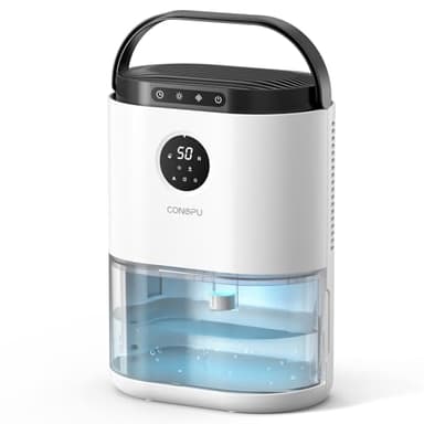 CONOPU 2300ml Deumidificatore, Deumidificatore Casa Con Automatica Sensore Di Umidità, 48h Di Sonno Tranquillo, Sbrinamento Automatico, Intelligente Deumidificatore Casa Muffa