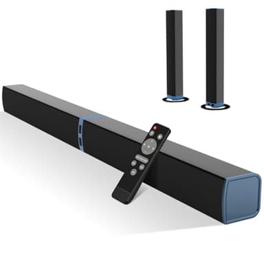 HoYLluDLL 2 en 1 Soundbar TV Speaker con Audio Potente, Soundbar per TV con connessione HDMI-ARC/Ottica/AUX (Midnight Blue)
