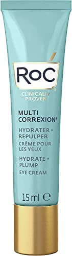 RoC - Multi Correxion Hydrate + Plump Crema Occhi - 3 in 1 - Sollevare e Rassodare Contorno Occhi - Massima Efficacia Rimpolpante - con Acido Ialuronico - 15 ml