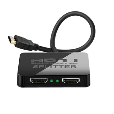 Splitter HDMI 1 in 2 Out 4K con sincronizzazione audio, HDMI Hub HDMI Splitter per Dual Monitor Mirror Display Laptop per MacBook PC Desktop, Adattatore Dual HDMI per 2 Monitor Display Multi-Screen