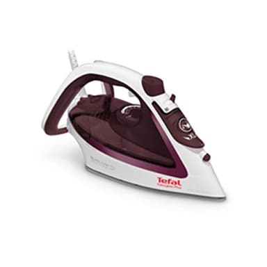 Tefal FV5716 Easygliss Plus Ferro a vapore, 190 g/min, colpo di vapore, vapore verticale, apertura XL di riempimento dell'acqua, vassoio stabile, suola Durilium AirGlide, bianco/bordeaux