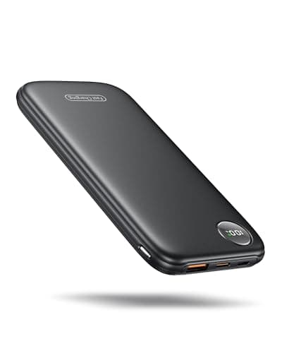 Power Bank, 22.5W 10000mAh Ricarica Rapida Caricatore Portatile iphone, QC 3.0 USB C Powerbank Potente, Batteria Esterna Display LED per iPhone 16 15 14 13 12 Pro Max Mini Plus Android (Nero)