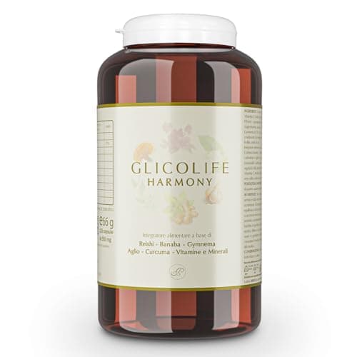 Principio Glicolife Harmony Integratore Glicemia Colesterolo 120 Cps Con Fungo Reishi Ganoderma Lucidum, Banaba, Gymnema Sylvestre, Curcuma, Cromo Picolinato, Regola I Livelli Di Glucosio Nel Sangue