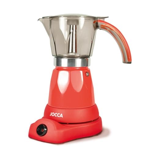 Jocca, Caffettiera Elettrica Italiana con Base Girevole 360° 6 Tazze