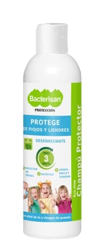 BACTERISAN Shampoo protettivo districante 250 ml, Protegge dai pidocchi e dalle lendini, Shampoo di uso quotidiano con albero del tè