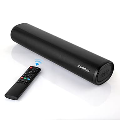 Winnes Soundbar Altoparlante Bluetooth Wireless Soundbar per Casse TV Subwoofer Surround con 3 modalità EQ 4K Home Cinema/PC/Videoproiettore/Cellulari,Bluetooth 5.0+ Ottica+ AUX+ USB+ HDMI