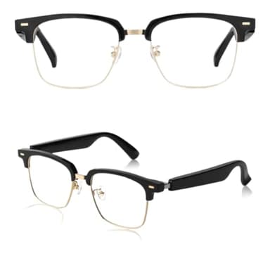 Smart Glasses Bluetooth 5.3 - Occhiali Smart Impermeabili IPX67 con Controllo Touch, Occhiali Audio a Luce Blu Microfono e Altoparlante Integrati per Tutti i Dispositivi Smart