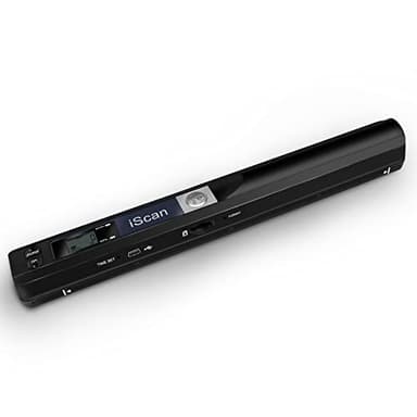 Scanner di documenti portatile, mini scanner di foto portatile 900 DPI, bacchetta di scansione a colori A4 ad alta velocità, scanner portatile ricaricabile tramite USB, include scheda SD da 16 GB