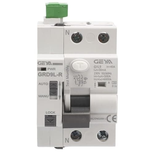 Differenziale Superimmunizzato Riarmabile SI 2P 40A 30mA 6Ka TIPO A. Interruttore Differenziale Auto Riarmabile Super immunizzato Interruttore Riarmo Automatico Rail Din.