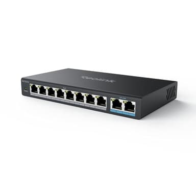 Reolink Switch Ethernet con 8 Porte PoE, 2 Porte Uplink Gigabit, fino a 120 W Totali per le Porte PoE, Switch PoE Ideale per NVR Reolink e Telecamere Reolink PoE, IEEE802.3af/at, RLA-PS1