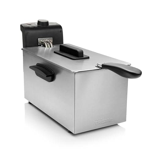 Tristar Friggitrice, Capacità di 3L, 2000W, Termostato Regolabile (130-190°C), Protezione dal Surriscaldamento, Parti Lavabili in Lavastoviglie, Facile da Pulire, FR-6946