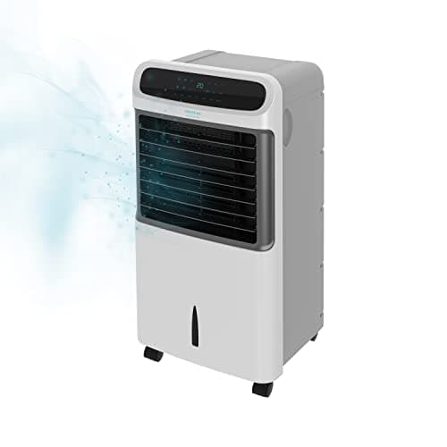 Cecotec Climatizzatore Evaporativo Portatile Freddo EnergySilence PureTech 5500 3 in 1: Freddo, Ionizzatore e Ventilatore, 12 L, 3 Velocità, Telecomando, Display LCD, Flusso d'aria 500 m3/h