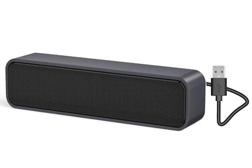 ADELGO Mini Altoparlante per PC, Casse Computer con Alimentazione USB, PC Stereo Sound Portatile Soundbar per Tablet Desktop Laptop e Banco Cassa