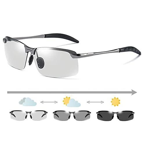 Giorno Notte Occhiali Di Visione Fotocromatici Occhiali Da Sole Guidare Maschio Sole Cambiare Occhiali Occhiali Occhiali Polarizzato Colore Uomini Chameleon G4F1, grigio., taglia unica