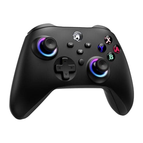 ECHTPower Controller per Switch, 2024 Controller Wireless con LED Joystick per Switch/PC/Android/iOS, Switch PRO Controller con Hall Trigger, Turbo, Vibrazione, Pulsante Programmabile, 6-Axis Gyro