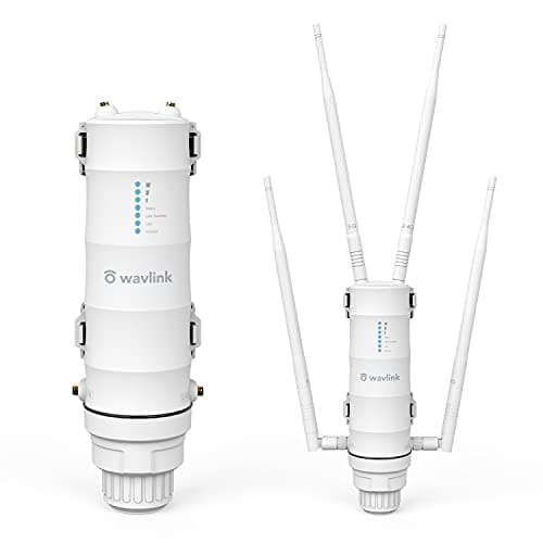 Wavlink AC1200 Ripetitore WiFi Extender Potente/Amplificatore WiFi PoE Passivo Sostenere POE/Dual Band 2.4+5GHz/4 Antenna WiFi Lunga Distanza(Porta LAN Gigabit PoE)…