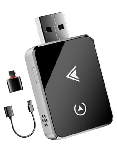 Adattatore Wireless 2-in-1 per CarPlay & Android Auto – Upgrade 2025, Adattatore USB/Type-C senza fili, Connessione Veloce e Stabile senza Ritardi, Compatibile con iOS 10+ e Android 11+